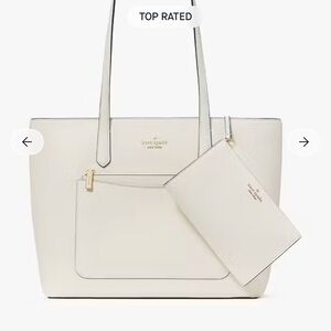 Kate Spade Staci Large Meringue Tote with Pouch
